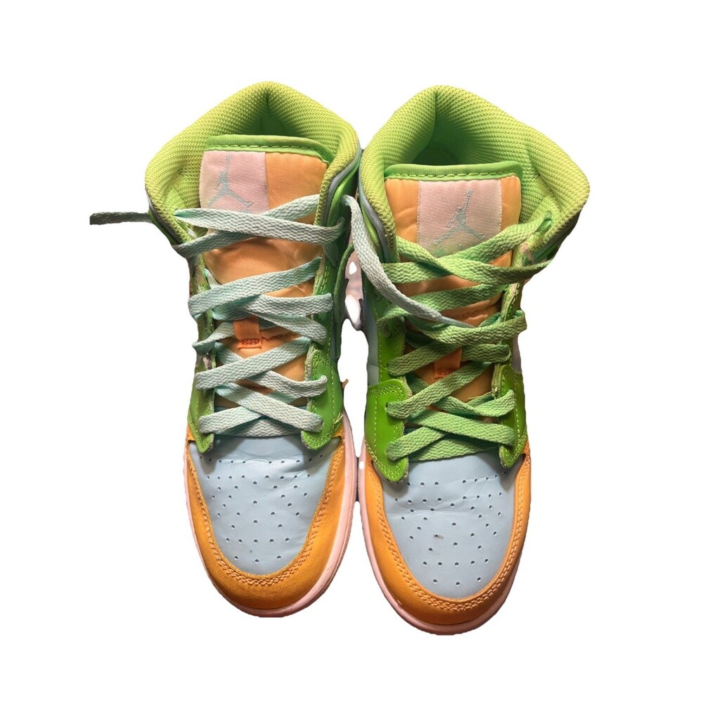 Nike Air Jordan 1 Mid SE GS 5.5Y Recycled Grind Youth Basketball Shoes